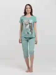 Зеленый пижама женская