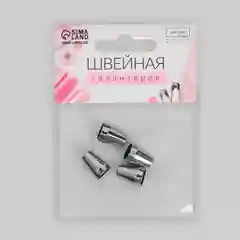Наконечник для шнура, d = 5 мм, 4 штук, цвет серебряный