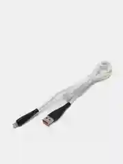 Белый кабель Denmen D19 microUSB, Type-C, Lightning быстрая зарядка