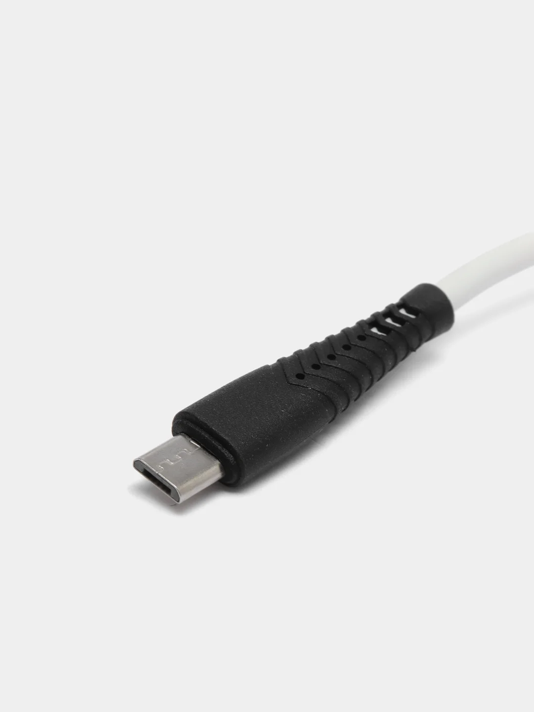 Белый кабель Denmen D19 microUSB, Type-C, Lightning быстрая зарядка
