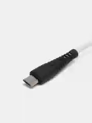 Белый кабель Denmen D19 microUSB, Type-C, Lightning быстрая зарядка