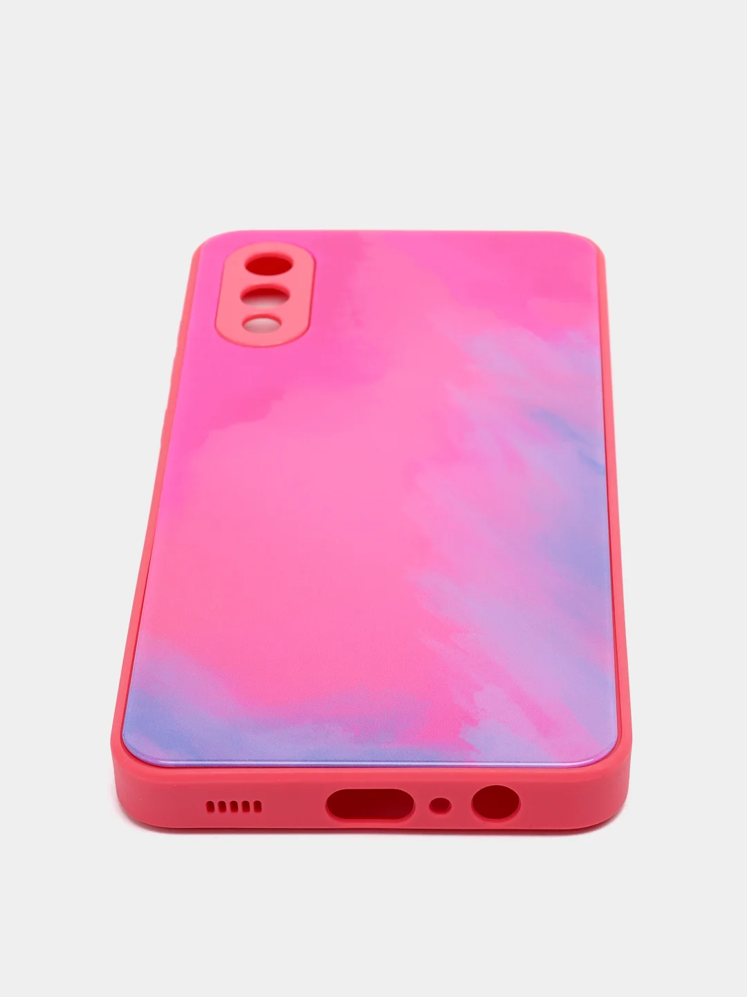 Пурпурный чехол Samsung Galaxy A02, Самсунг Галакси А02 твердый пластиковый глянцевый стеклянный