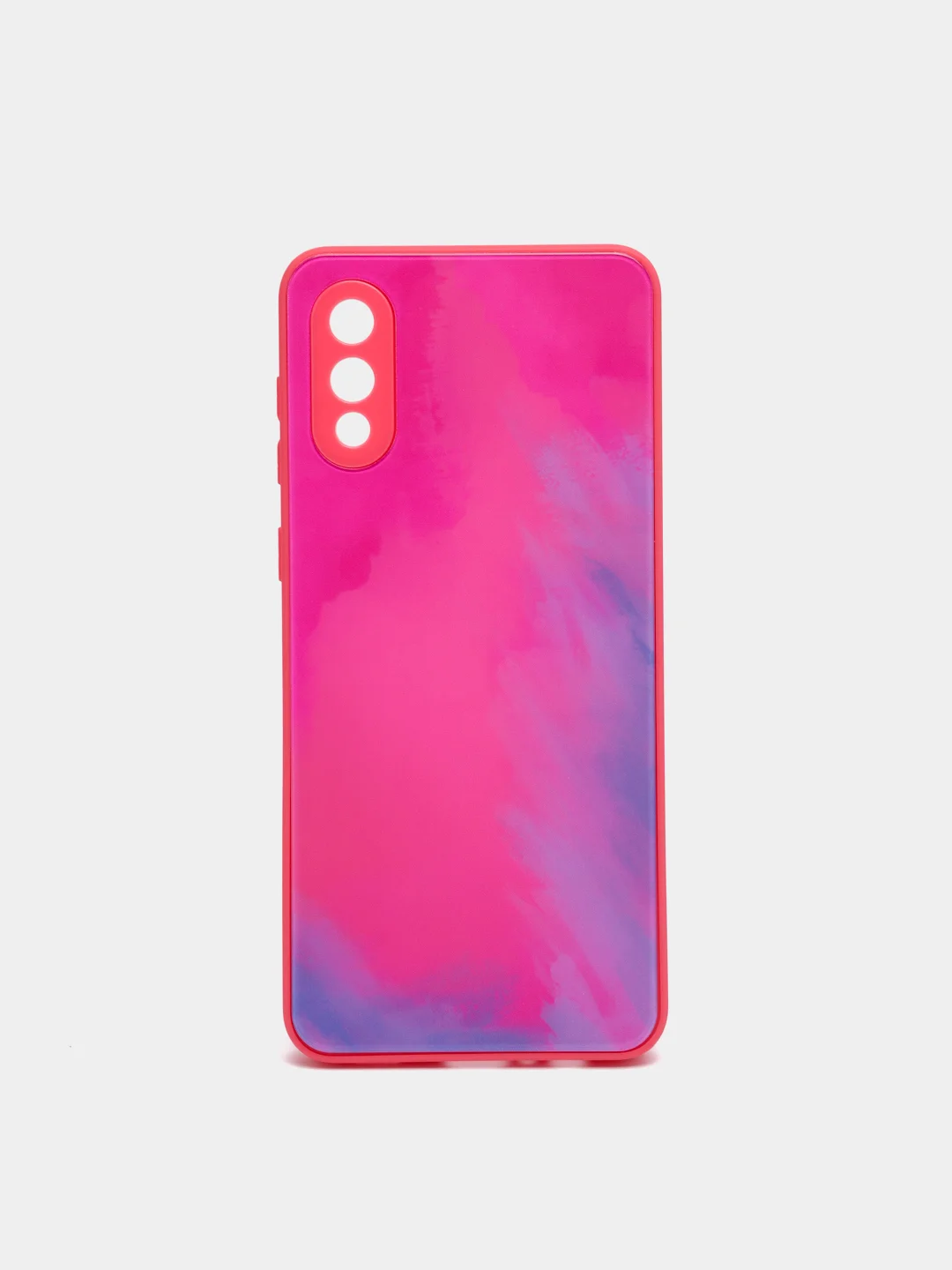 Пурпурный чехол Samsung Galaxy A02, Самсунг Галакси А02 твердый пластиковый глянцевый стеклянный