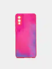 Пурпурный чехол Samsung Galaxy A02, Самсунг Галакси А02 твердый пластиковый глянцевый стеклянный