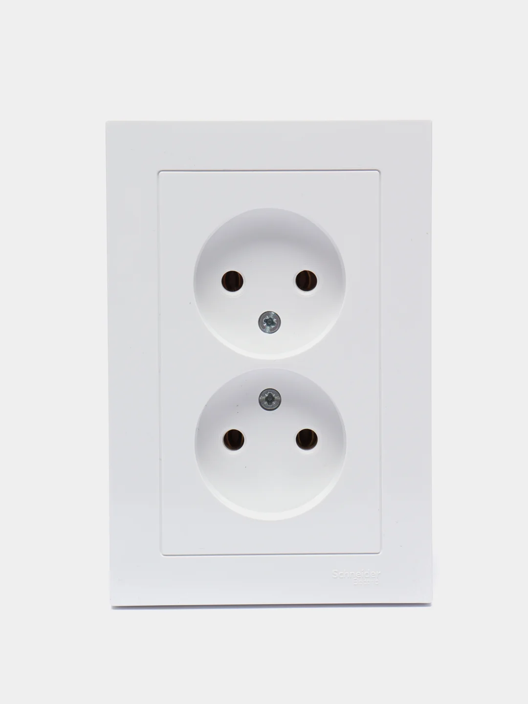 Белый розетка двойная без заземления Schneider Electric AtlasDesign, в сборе, ATN000120
