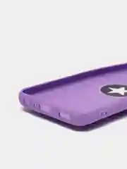 Фиолетовый чехол Samsung Galaxy A03 Core силиконовый, с кольцом-держателем