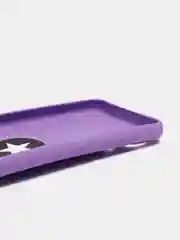 Фиолетовый чехол Samsung Galaxy A03 Core силиконовый, с кольцом-держателем