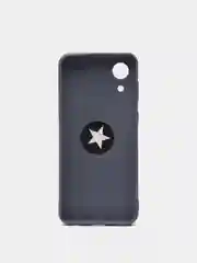 Тёмно-серый чехол Samsung Galaxy A03 Core силиконовый, с кольцом-держателем