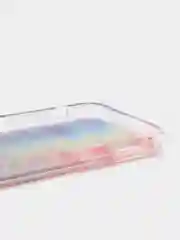 Терракотовый чехол iPhone X / Xs силиконовый переливающийся жидкий с блестками