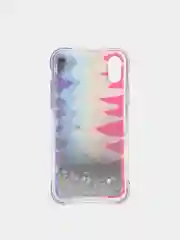 Терракотовый чехол iPhone X / Xs силиконовый переливающийся жидкий с блестками