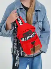 Красный рюкзак для девочек/Сумка детская/Кросс Боди/на Плечо/Мини/Маленькая сумка