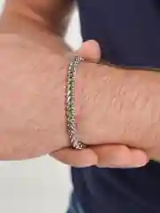 Серебряный мужской браслет - цепь из нержавеющей стали