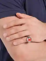 Красный кольцо из металла "Акацуки. Итачи Учиха"