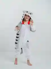 Белый детские кигуруми, на пуговицах