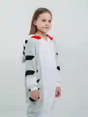Белый детские кигуруми, на пуговицах