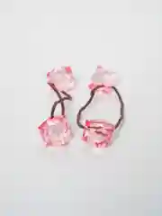 Розовый детские резиночки для волос с крупными кристаллами/Аксесуары для волос для девочек