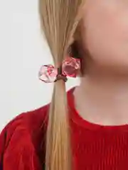 Розовый детские резиночки для волос с крупными кристаллами/Аксесуары для волос для девочек