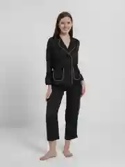 Черный пижама женская, со штанами