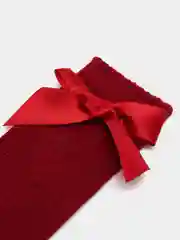 Бордовый длинные детские носки для девочек
