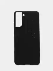 Черный чехол Samsung Galaxy S21+ / S21 Plus, Самсунг Галакси С21+ / С21 Плюс плетеный силиконовый