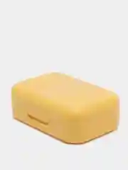 Желтый контейнер для линз с зеркалом