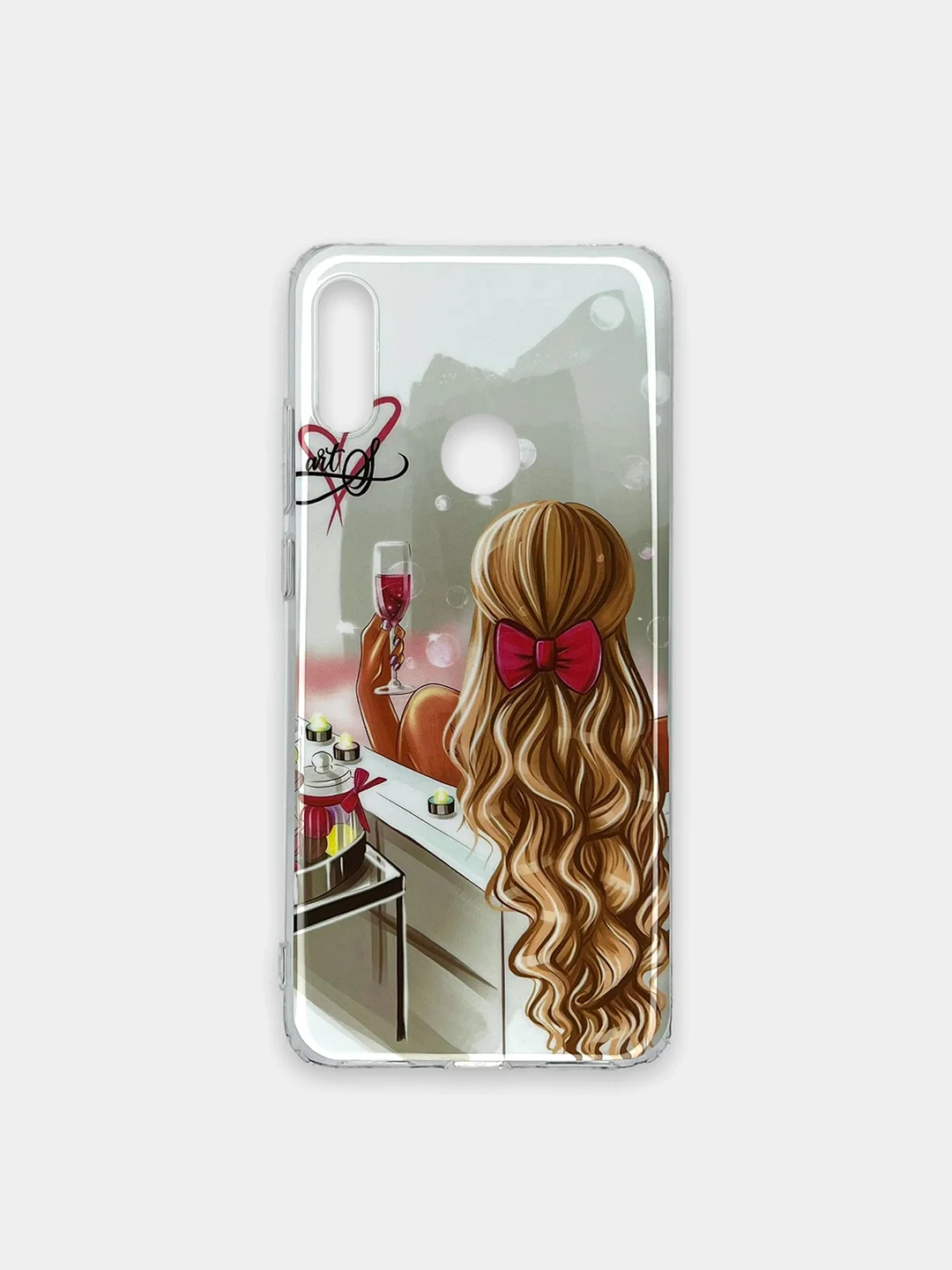 Алый чехол Honor 8A / 8A Prime / Huawei Y6 2019 / Y6 Prime 2019 / Y6s, Хонор 8А с рисунком