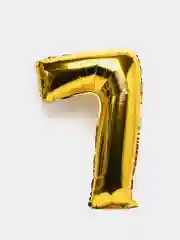 Коричневый шары цифры(золотые) 82 см