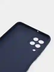 Темно-синий чехол Samsung A12 / M12 / A22 / M32 / M22 / A32 силиконовый с защитой камеры
