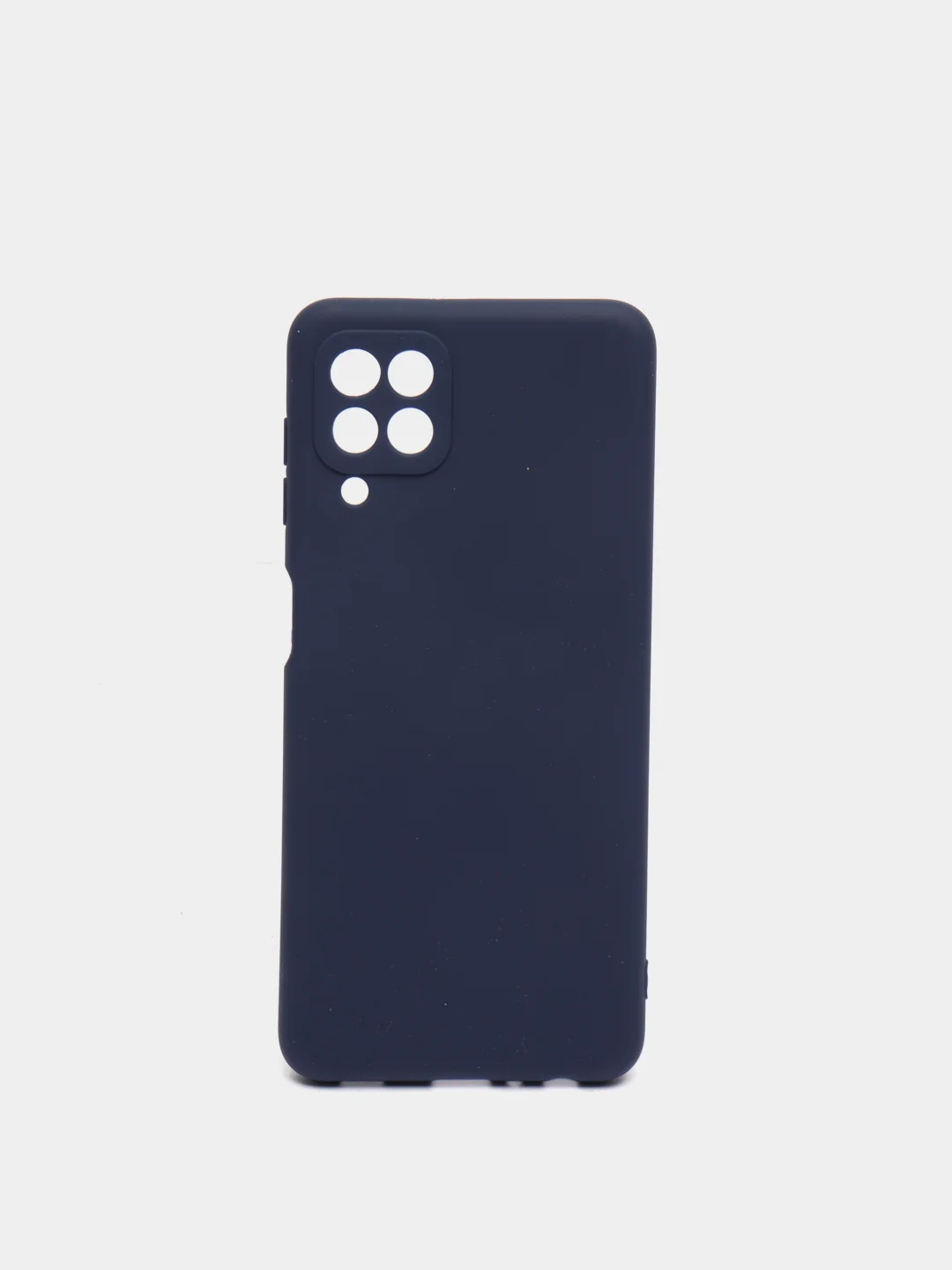 Темно-синий чехол Samsung A12 / M12 / A22 / M32 / M22 / A32 силиконовый с защитой камеры