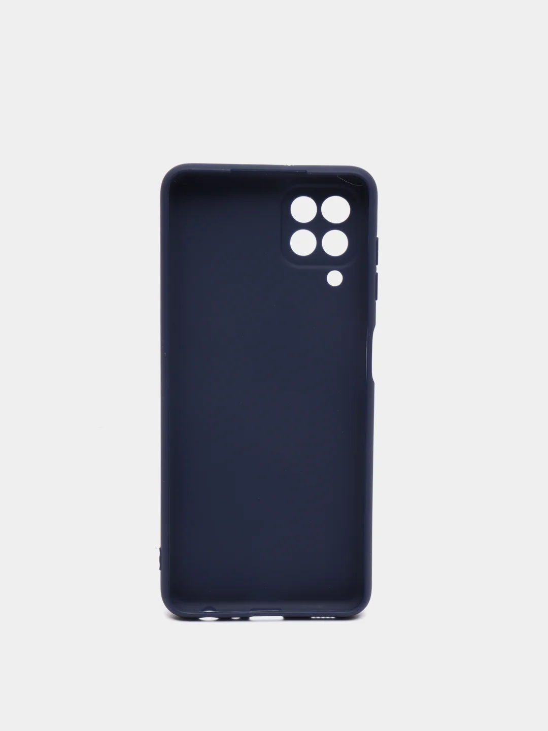 Темно-синий чехол Samsung A12 / M12 / A22 / M32 / M22 / A32 силиконовый с защитой камеры