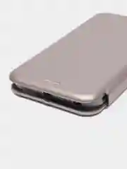 Серебряный чехол-книжка для Xiaomi Redmi 4X