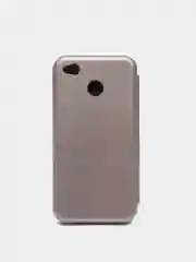 Серебряный чехол-книжка для Xiaomi Redmi 4X