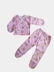 Розовый детский комплект из 2х предметов для новорожденных, распашонка с антицарапками и ползунки
