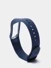 Синий ремешок силиконовый для фитнес браслета Xiaomi Mi Band 3, Mi Band 4 (Ми Банд 3, Ми Банд 4)