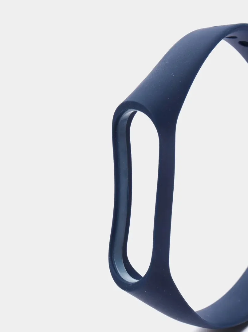 Синий ремешок силиконовый для фитнес браслета Xiaomi Mi Band 3, Mi Band 4 (Ми Банд 3, Ми Банд 4)