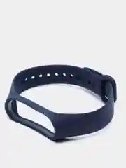 Синий ремешок силиконовый для фитнес браслета Xiaomi Mi Band 3, Mi Band 4 (Ми Банд 3, Ми Банд 4)