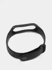 Черный ремешок силиконовый для фитнес браслета Xiaomi Mi Band 3, Mi Band 4 (Ми Банд 3, Ми Банд 4)