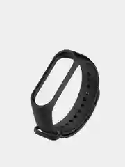 Черный ремешок силиконовый для фитнес браслета Xiaomi Mi Band 3, Mi Band 4 (Ми Банд 3, Ми Банд 4)