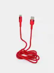 Красный usb-кабель Borofone BU17 для зарядки Micro USB / Type-C, 1.2 м, 2.4A