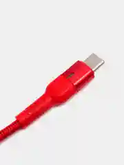 Красный usb-кабель Borofone BU17 для зарядки Micro USB / Type-C, 1.2 м, 2.4A