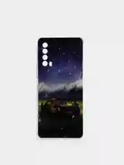 Индиго чехол Huawei P Smart 2021, Хуавей П Смарт 2021 силиконовый, с рисунком