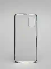 Черный чехол для Samsung A41, силиконовый, прозрачный, с цветной вставкой