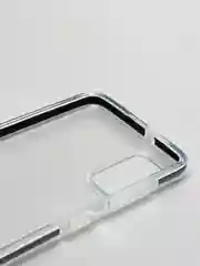 Черный чехол для Samsung A41, силиконовый, прозрачный, с цветной вставкой