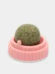 Розовый вращающийся леденец,мятный шарик для кошек, шар с кошачей мятой с креплением к поверхности