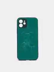 Оливковый силиконовый чехол для iPhone 12, со стеклянной панелью