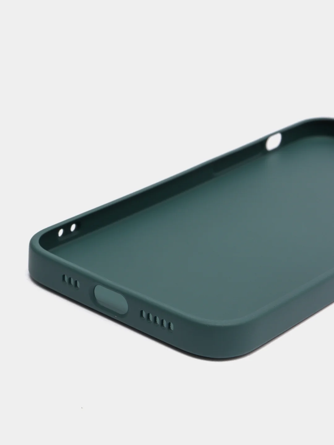 Оливковый силиконовый чехол для iPhone 12, со стеклянной панелью
