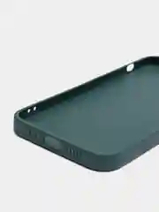 Оливковый силиконовый чехол для iPhone 12, со стеклянной панелью