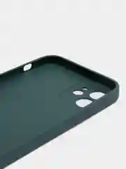 Оливковый силиконовый чехол для iPhone 12, со стеклянной панелью
