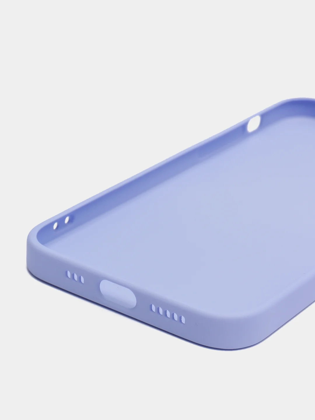 Фиолетовый силиконовый чехол для iPhone 12, со стеклянной панелью