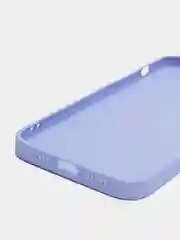 Фиолетовый силиконовый чехол для iPhone 12, со стеклянной панелью